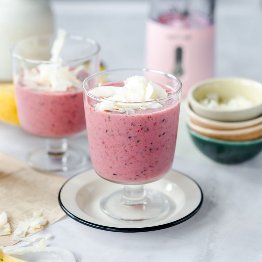 Raspberry Banana Coconut Smoothie
